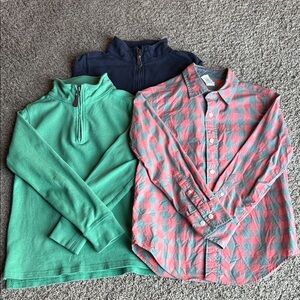 JCrew Crewcuts Bundle: 2 Quarter Zips and a Button Down Shirt